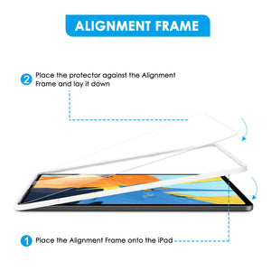 [3 Pack] Screen Protector for 2018 iPad Pro 11, apiker Tempered Glass Screen Protector [Support Apple Pencil and Face ID] [Alignment Frame]