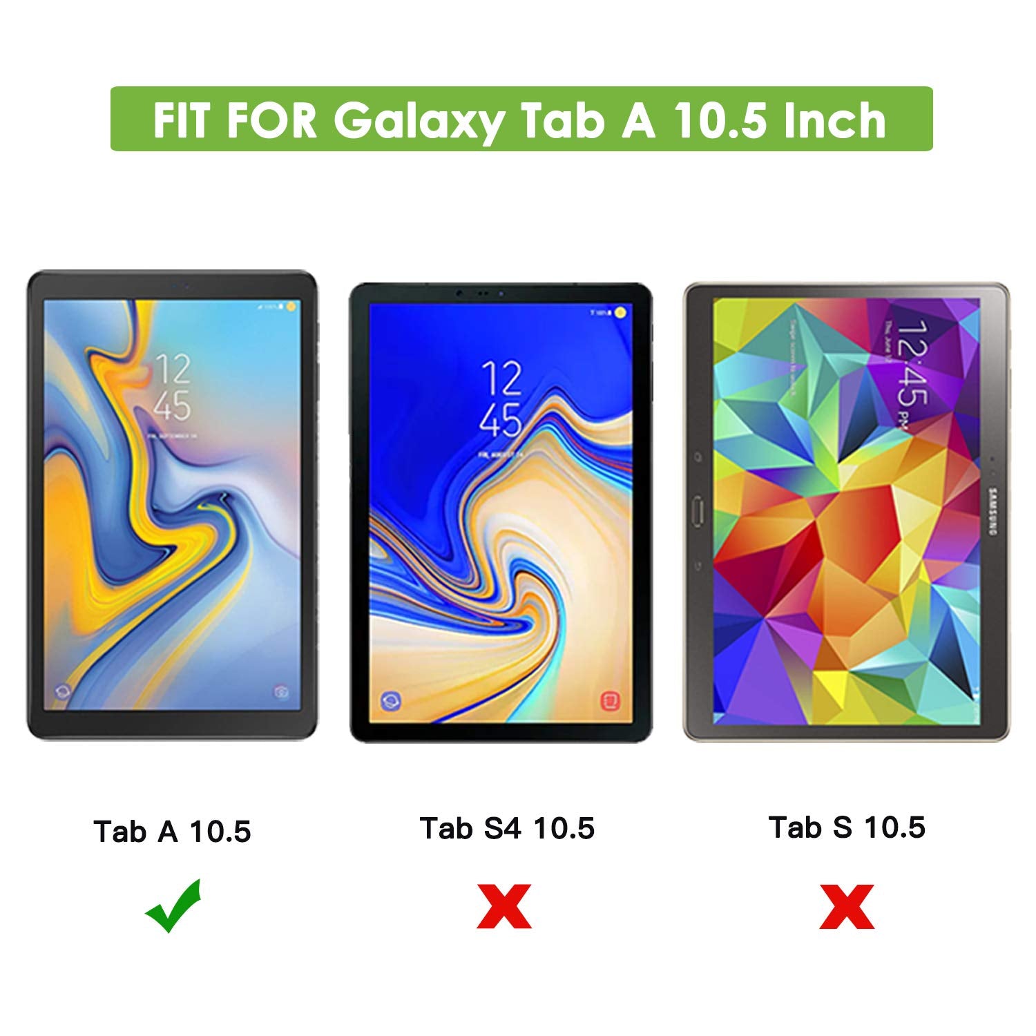 apiker (3 Pack) Galaxy Tab A 10.5 Screen Protector, Tempered Glass Screen Protector for Samsung Galaxy Tab A 10.5 (SM-T590 / SM-T595 / SM-597)