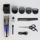Apiker Professional Hair Trimmer Men's with Ultra Sharp Ceramic Blade, 4 Comb Attachments, Men's Hair Trimmer with LED Display, Long Hair Trimmer USB Rechargeable, Cordless Trimmer
