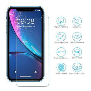 [4 Pack] Screen Protector for iPhone XR, apiker Tempered Glass Screen Protector with [Alignment Frame] for iPhone XR (6.1 Inch,2018 Release)