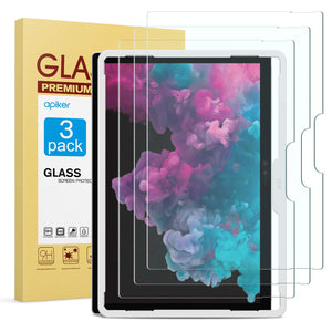 [3 Pack] Screen Protector for Surface Pro 7/Surface Pro 6 / Surface Pro (5th Gen) / Surface Pro 4, apiker Tempered Glass Screen Protector with [Alignment Frame] [High Definition]